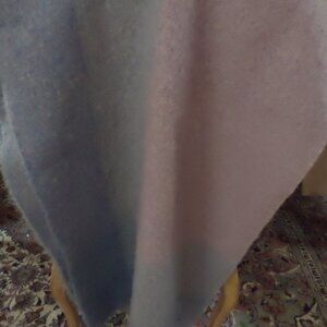 DONEGAL DESIGN BLANKET THROW~Made in Ireland~Shades of Lavender and Blue-Vintage